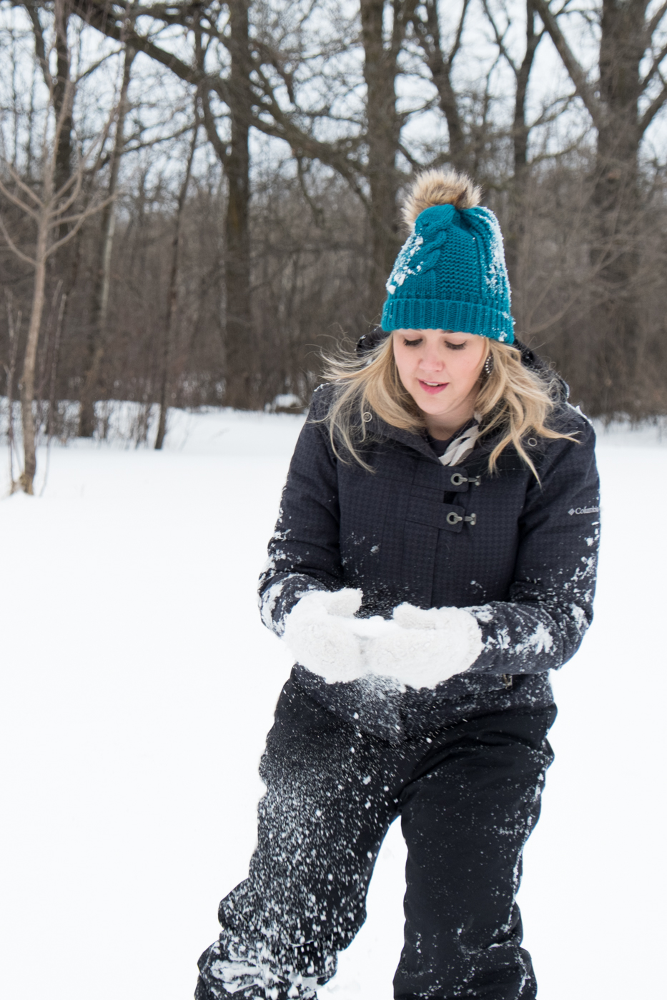 Debora Dahl playing in the snow