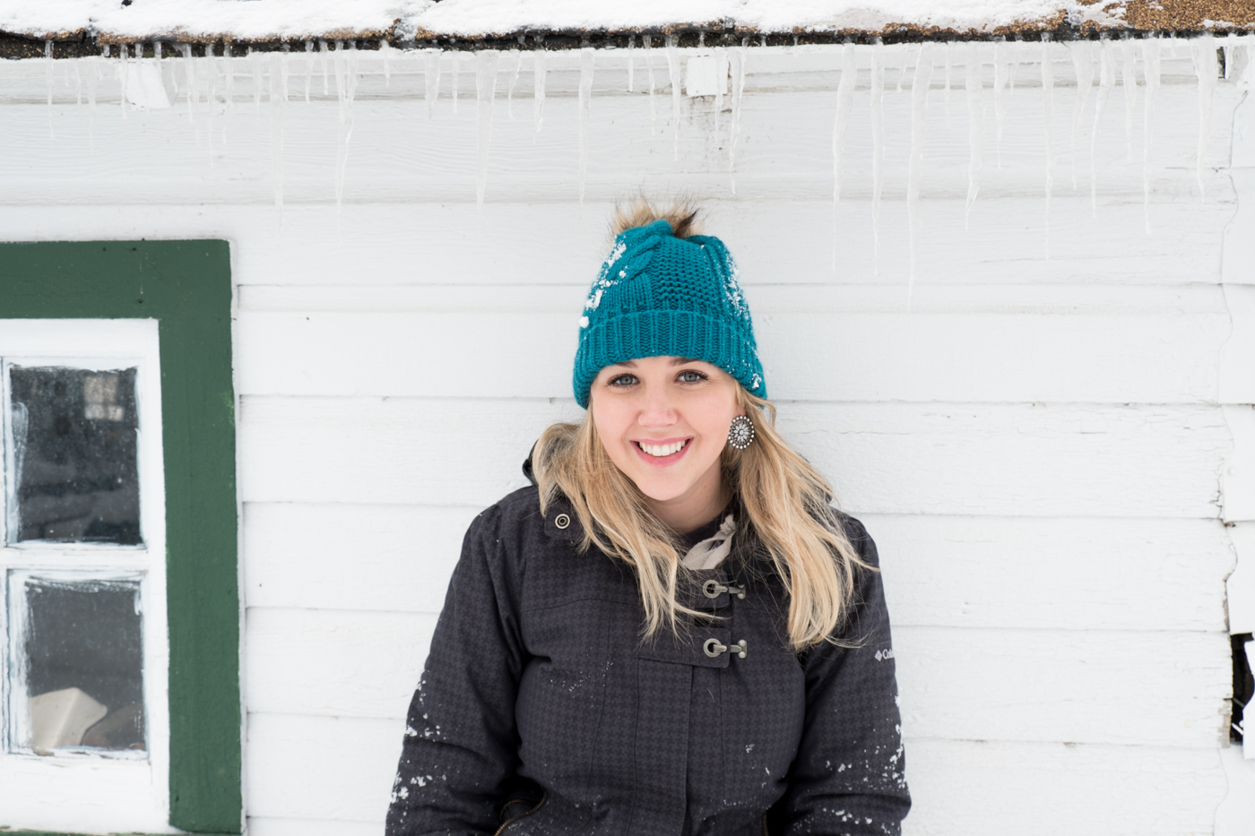 Debora Dahl playing in the snow