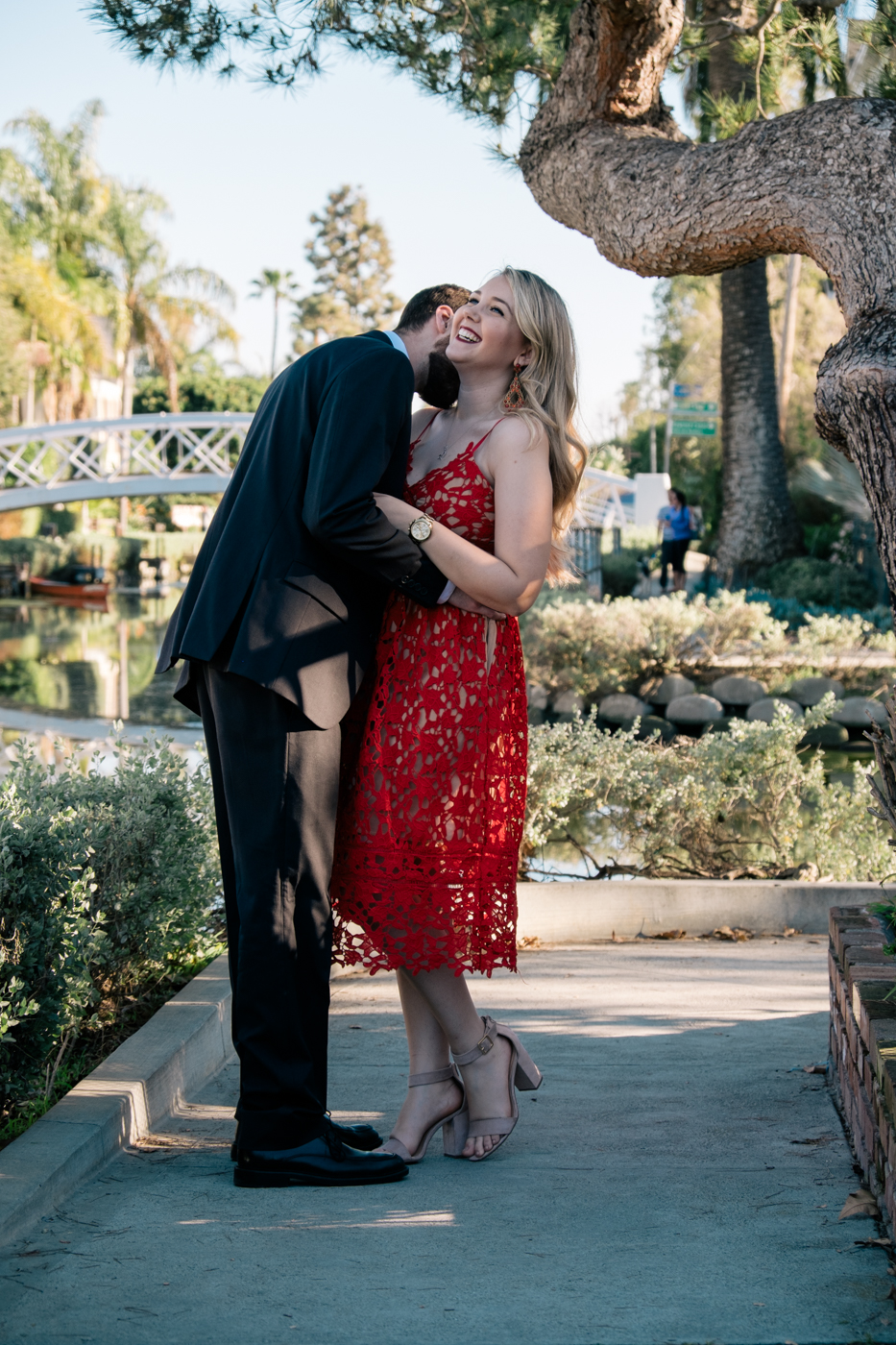 Benjamin and Debora Dahl Valentines Day at the Venice Canals in Los Angeles