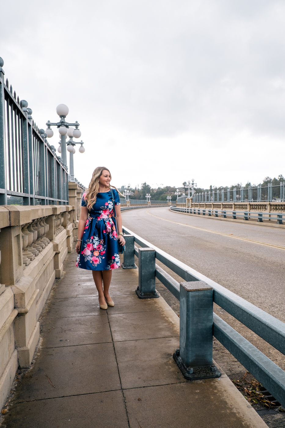 Debora Dahl, Blue dress, Colorado Bridge, Lalaland Location