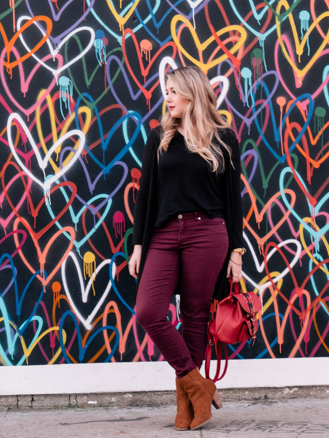 Debora Dahl, Love wall, Venice Beach, Red backpack