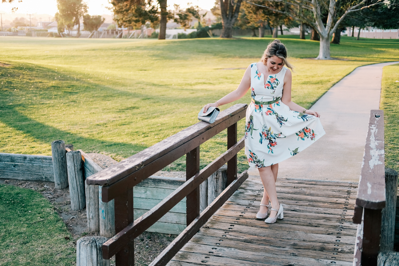 Debora Dahl, Shein white floral dress 