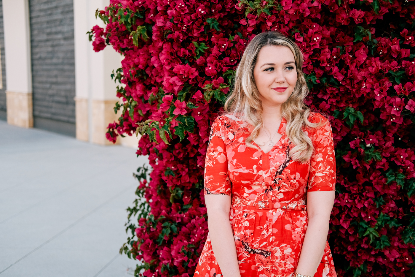 Debora Dahl, red dress