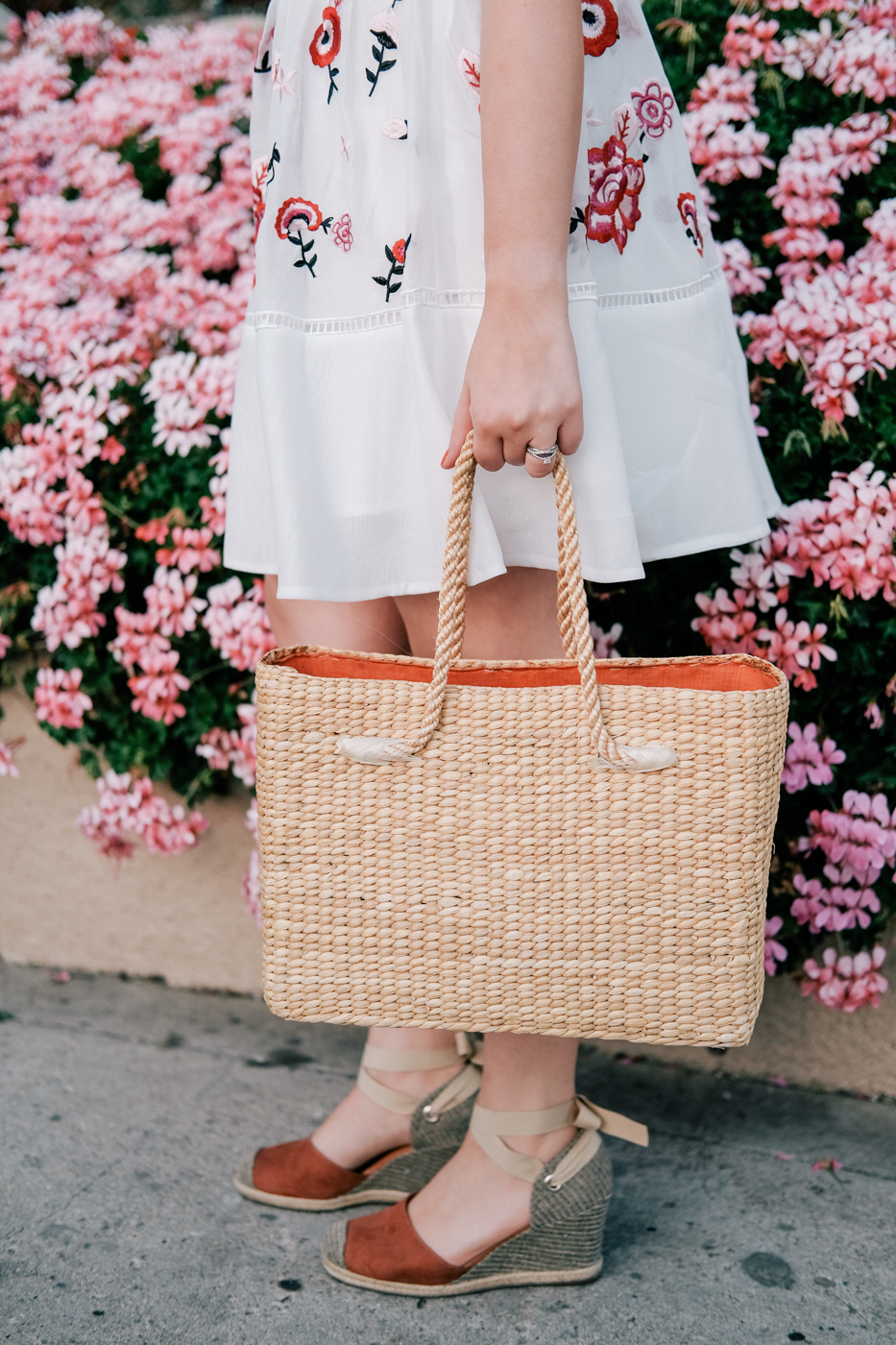 Debora Dahl, bolsa de palha, espadrille