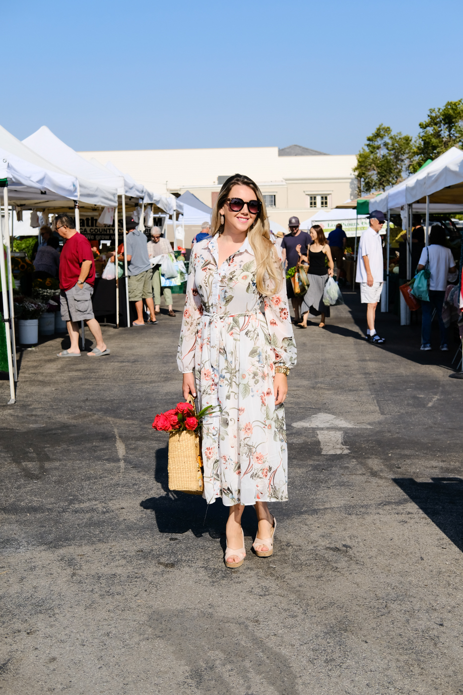 Debora Dahl, vestido midi camisa, feira de produtos organicos